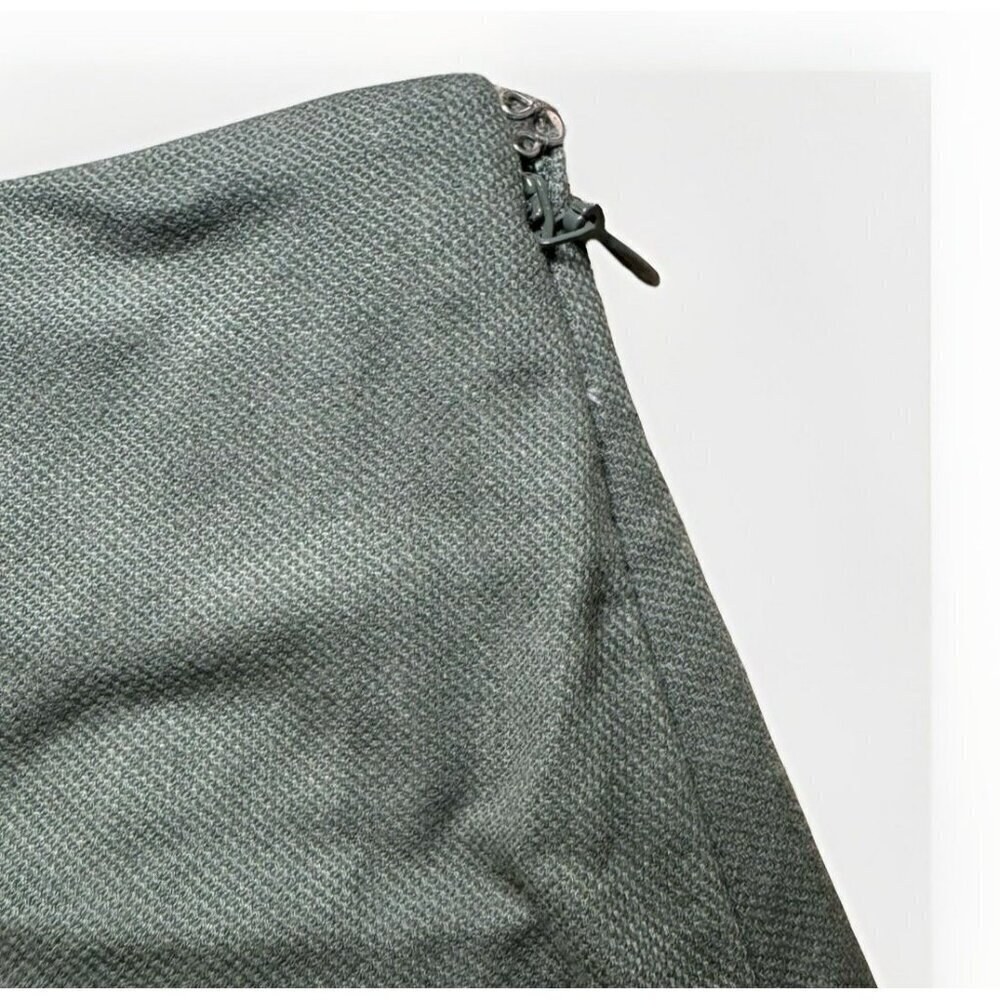 LOFT Womens A-line Skirt Size 6 Green Front Pockets Back Zip Fall - Picture 4 of 7
